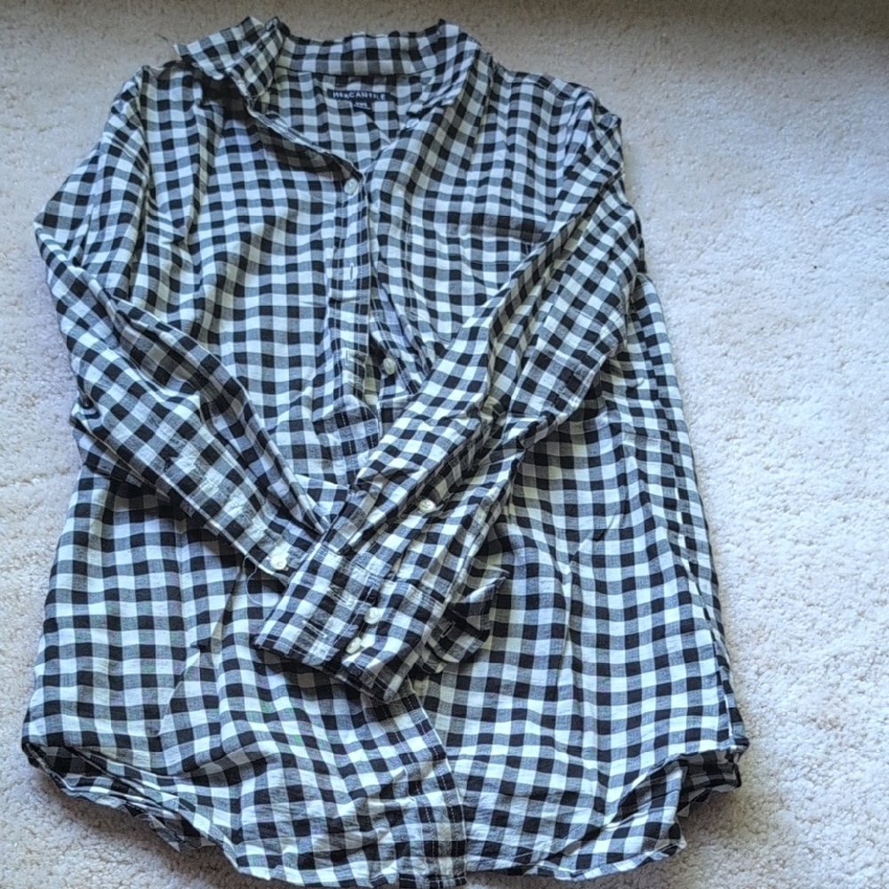 J. Crew Factory Black and White Casual Button Down Shirt *SOLD*